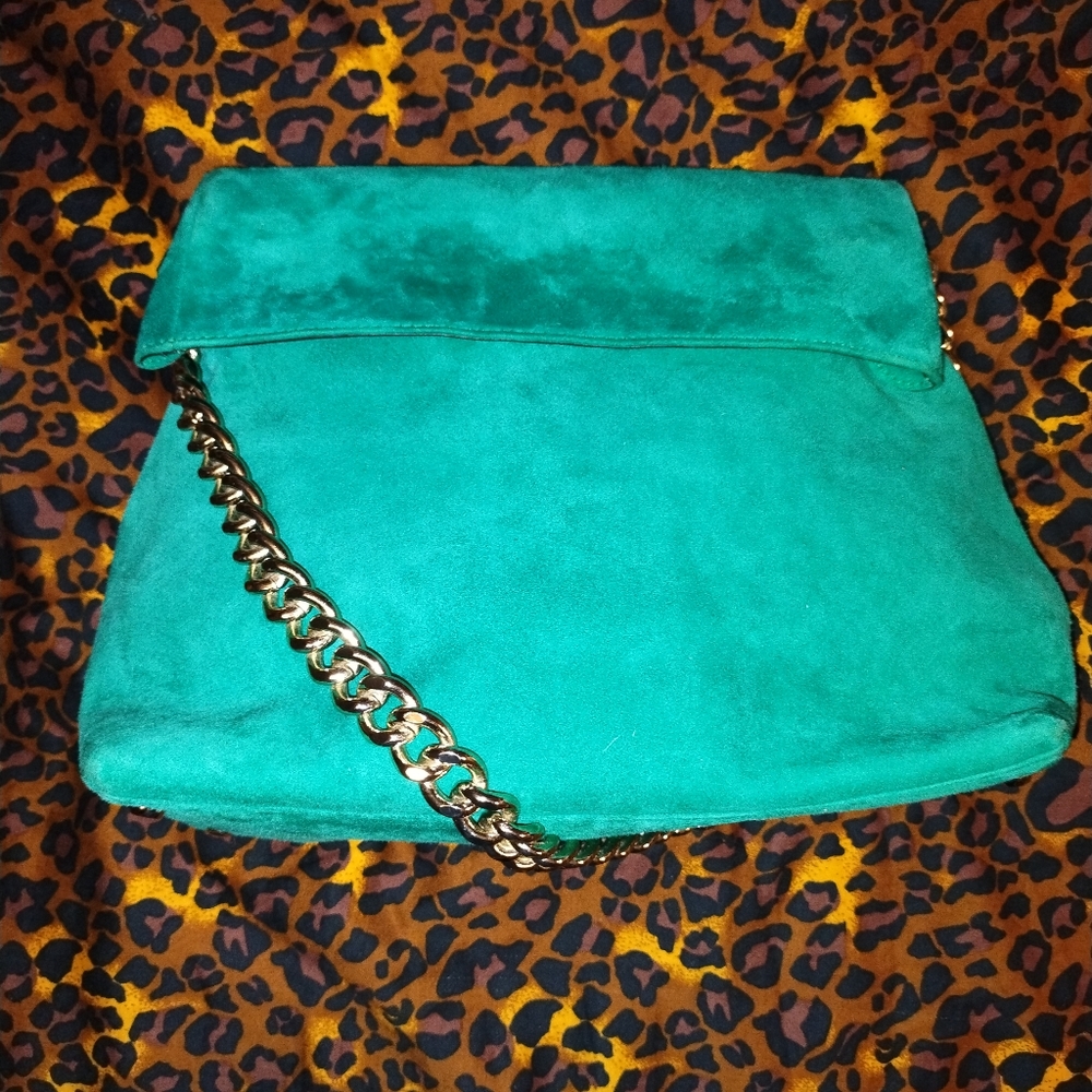 Karen Millen Limited Edition Suede Chain Strap Shoulder Bag